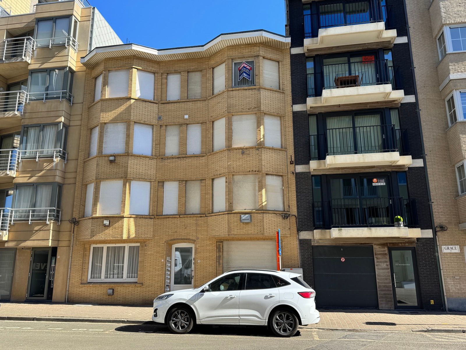 Façade de l'immeuble à La Panne